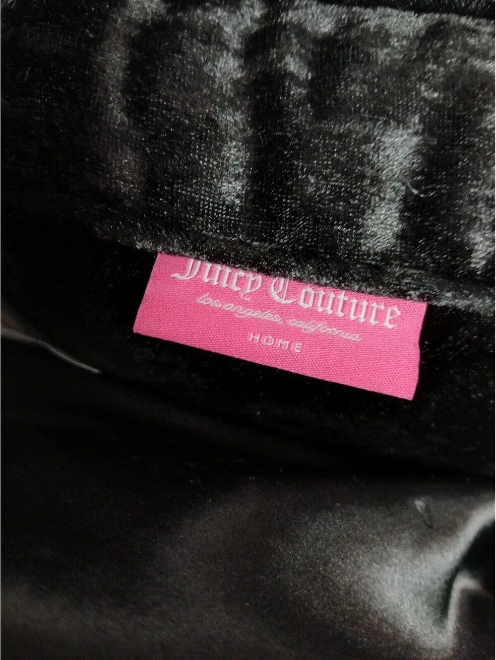 Juicy Couture Leopard Print Crown Throw Pillow Black Plush NWT Home Decor
